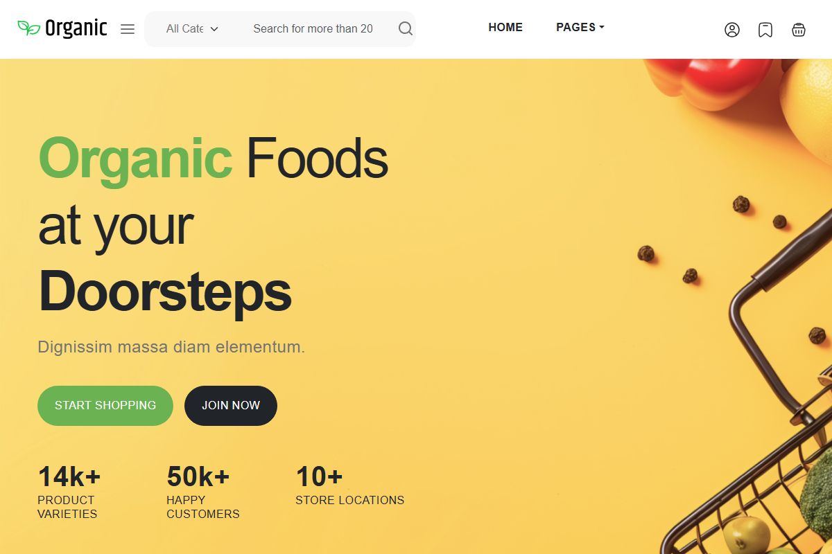 Organic Grocery Store Html 128