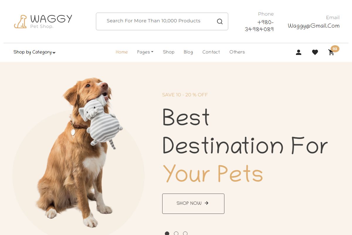 Waggy Free Ecommerce Pet 183