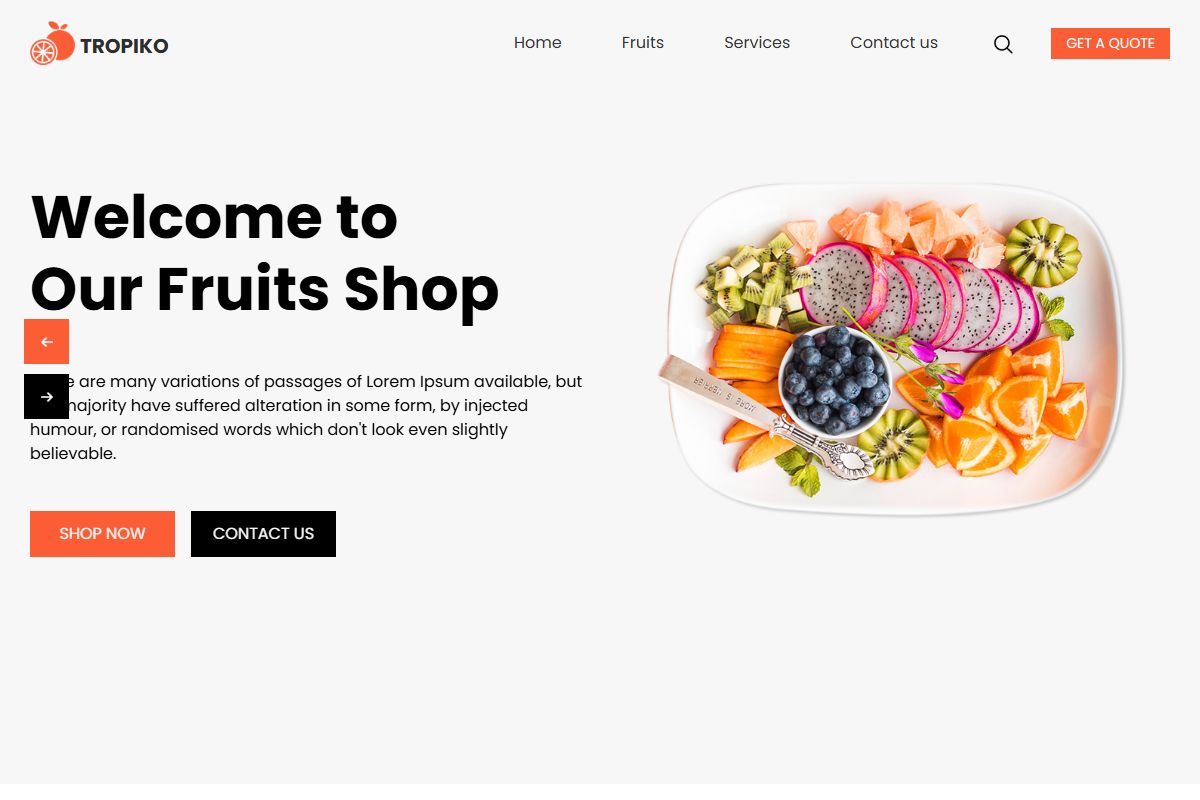 Welcome To Our Fruits Shop