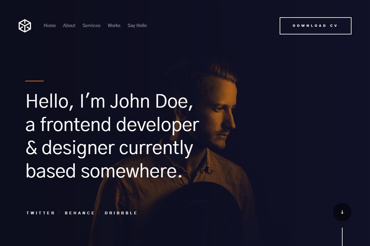 Hello Im John Doe A Frontend Developer Designer Currently Based Somewhere