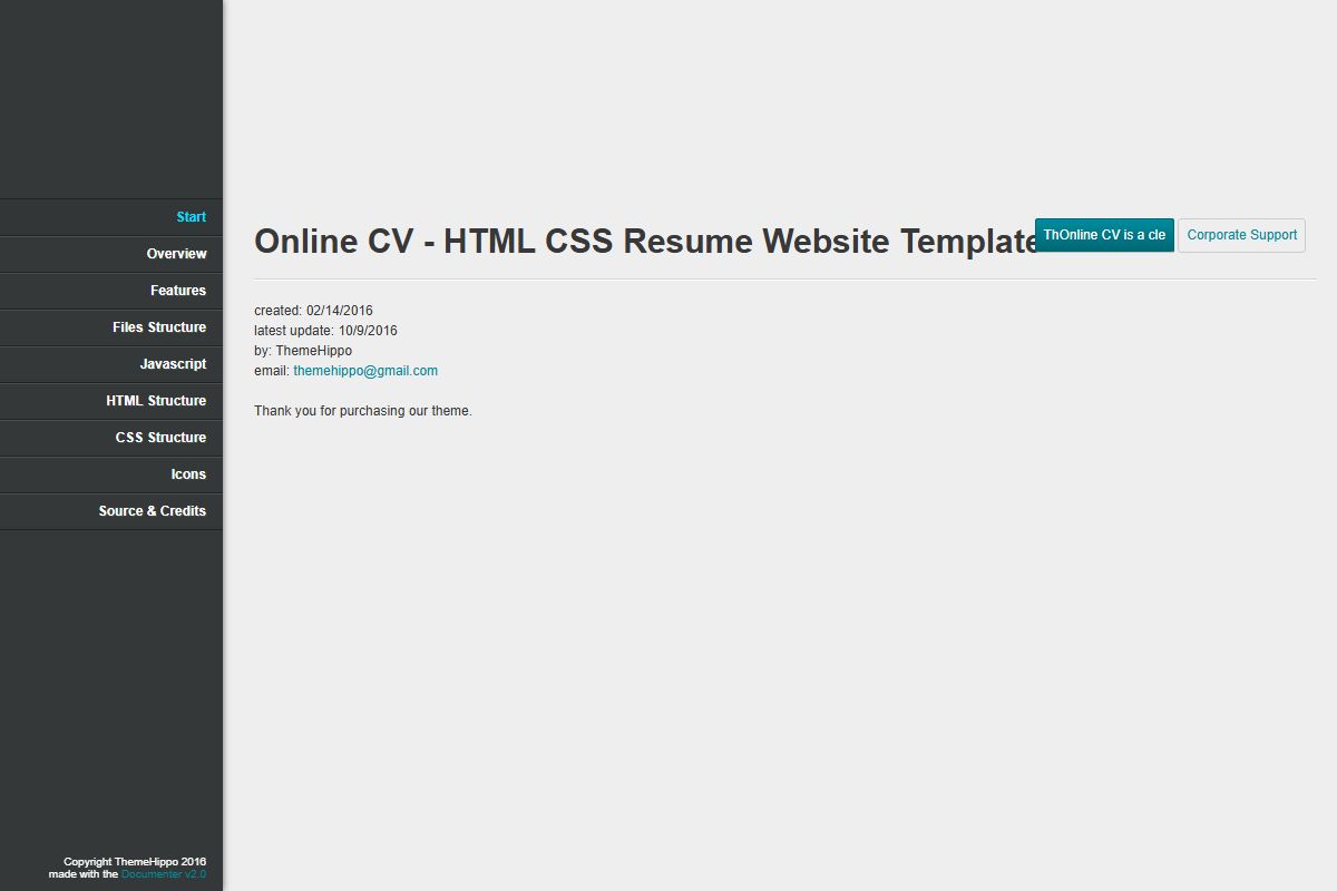 Online Cv Html Css