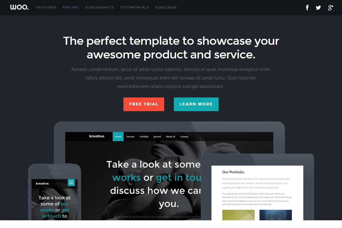 The Perfect Template To Showcase Your Awesome Product And Service