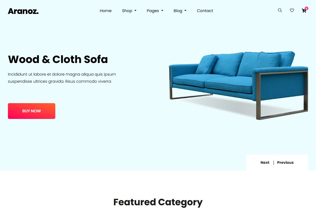 Wood Cloth Sofa 254