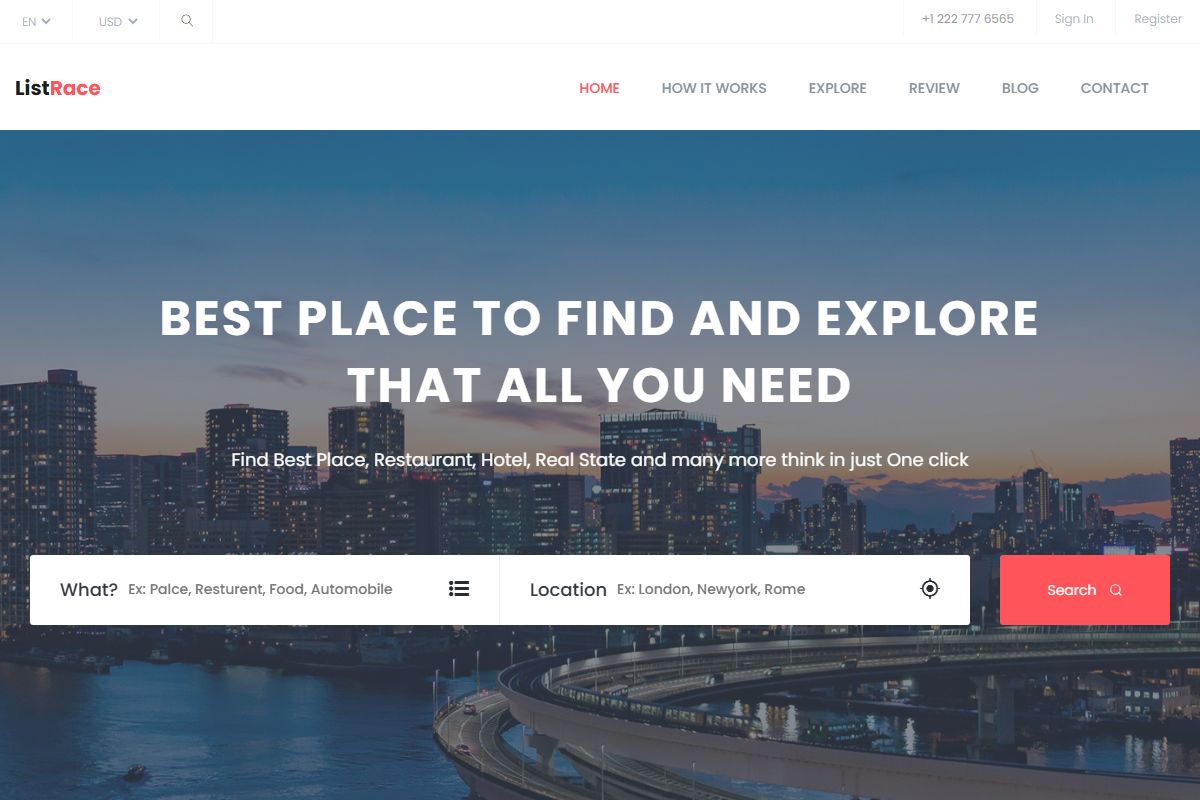 Directory Landing Page
