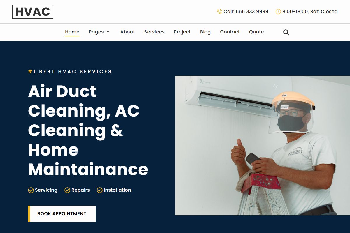 Hvac Free Website Template 823