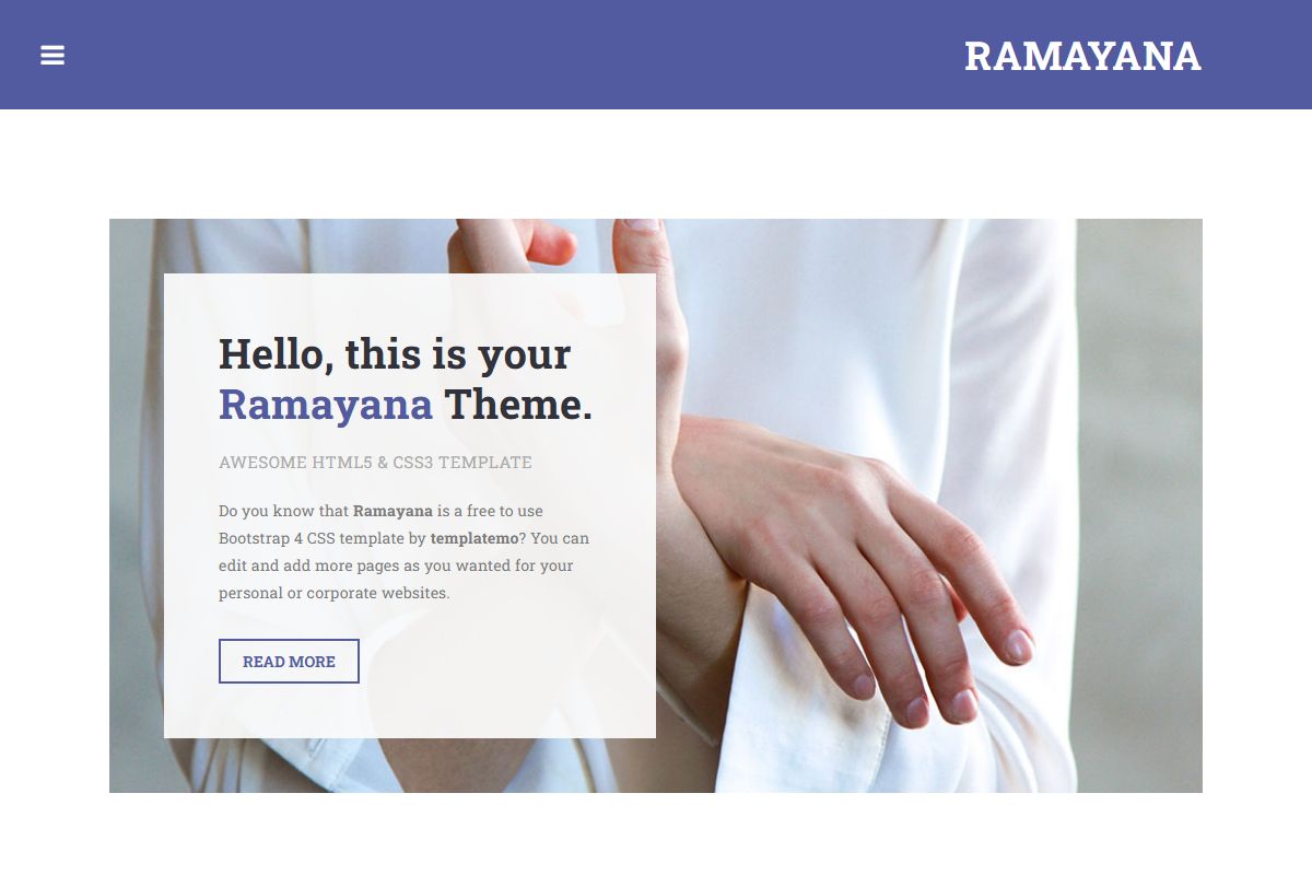 Ramayana Free Bootstrap 4