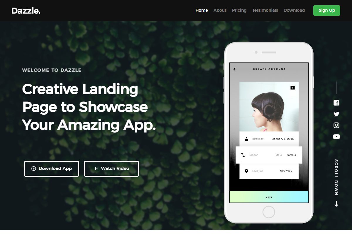 Creative Landing Page To Showcase Your Amazing App