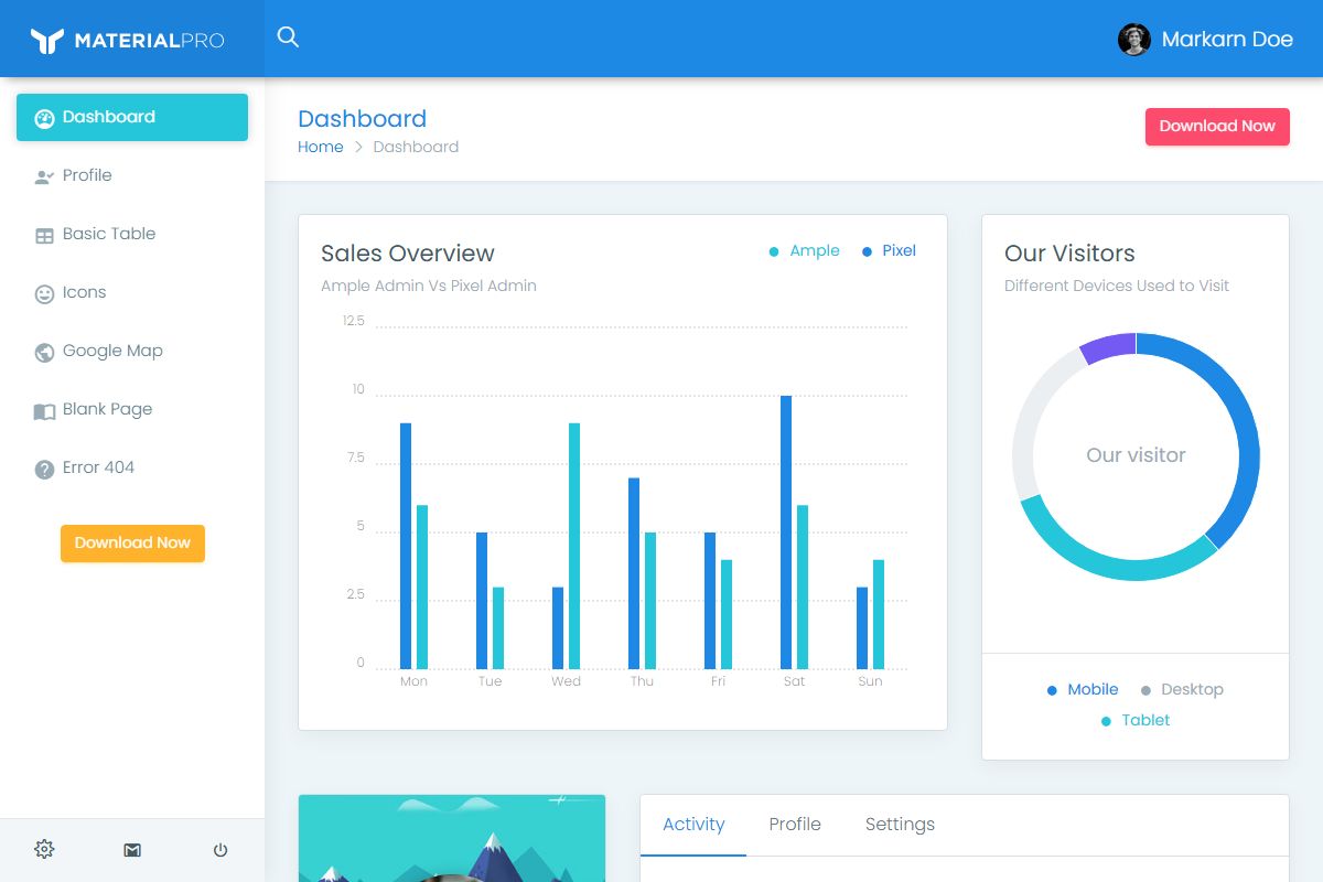 Material Pro Admin Template 980